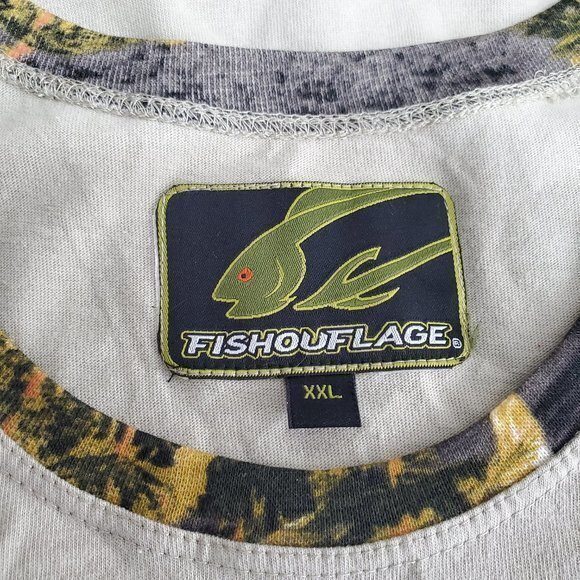 Fishouflage Tee XXL 2X Camo T Shirt Brown Green Sh - Picture 8 of 8